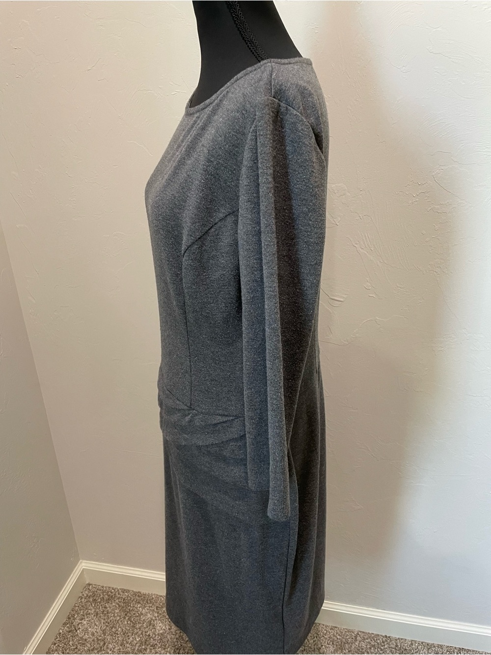 Ralph Lauren Chaps Gray Long-Sleeve Dress - Picture 3 of 5